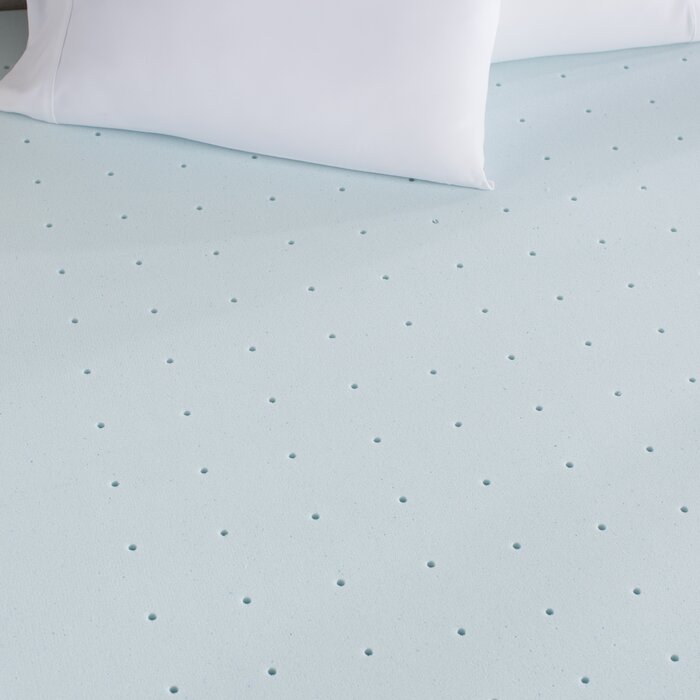 Blue Wayfair Basics 4" Gel Memory Foam Mattress Topper, Twin XL #HA745