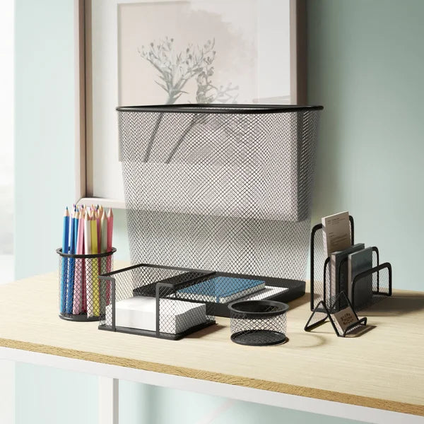 Black Wayfair Basics® 6 Piece Desk Organizer Set