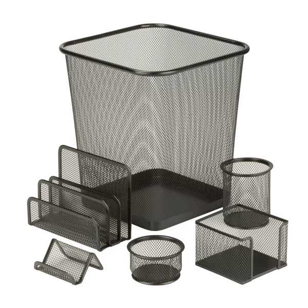 Black Wayfair Basics® 6 Piece Desk Organizer Set
