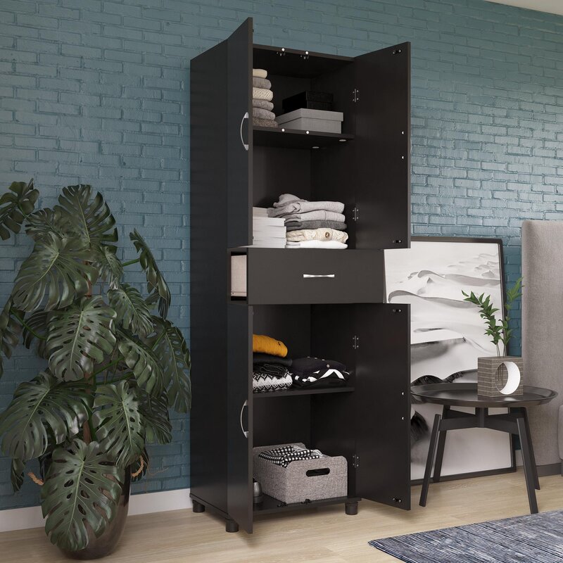 Black Wayfair Basics Storage Cabinet K7817