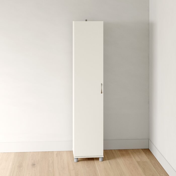 White Wayfair Basics 74" H x 16" W x 15" D Storage Cabinet K7476