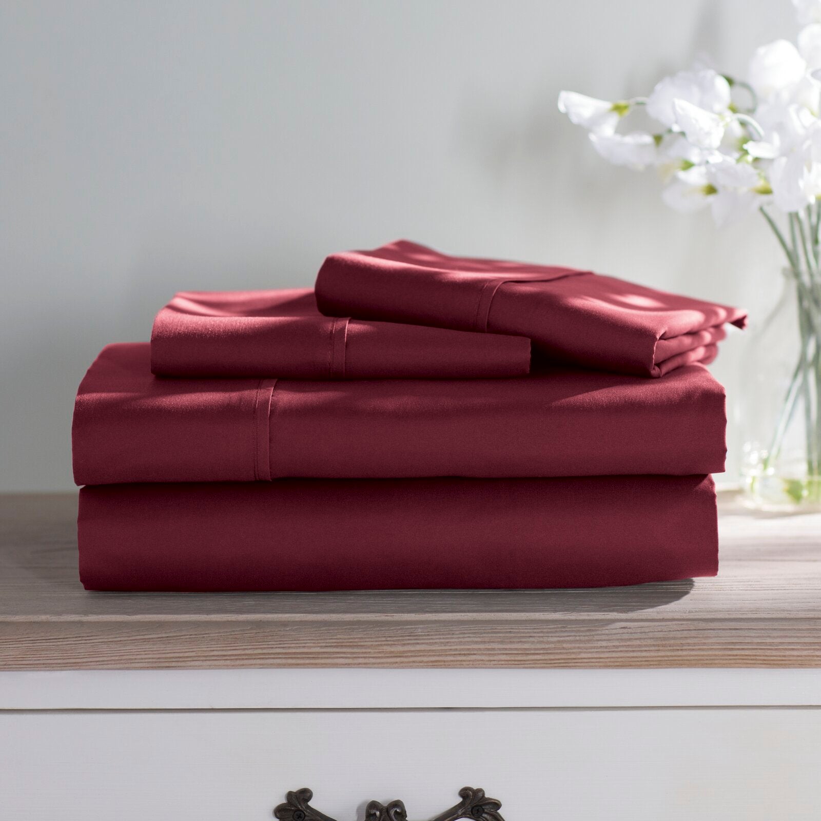 Burgundy Wayfair Basics® Sheet Set - QUEEN TJ248