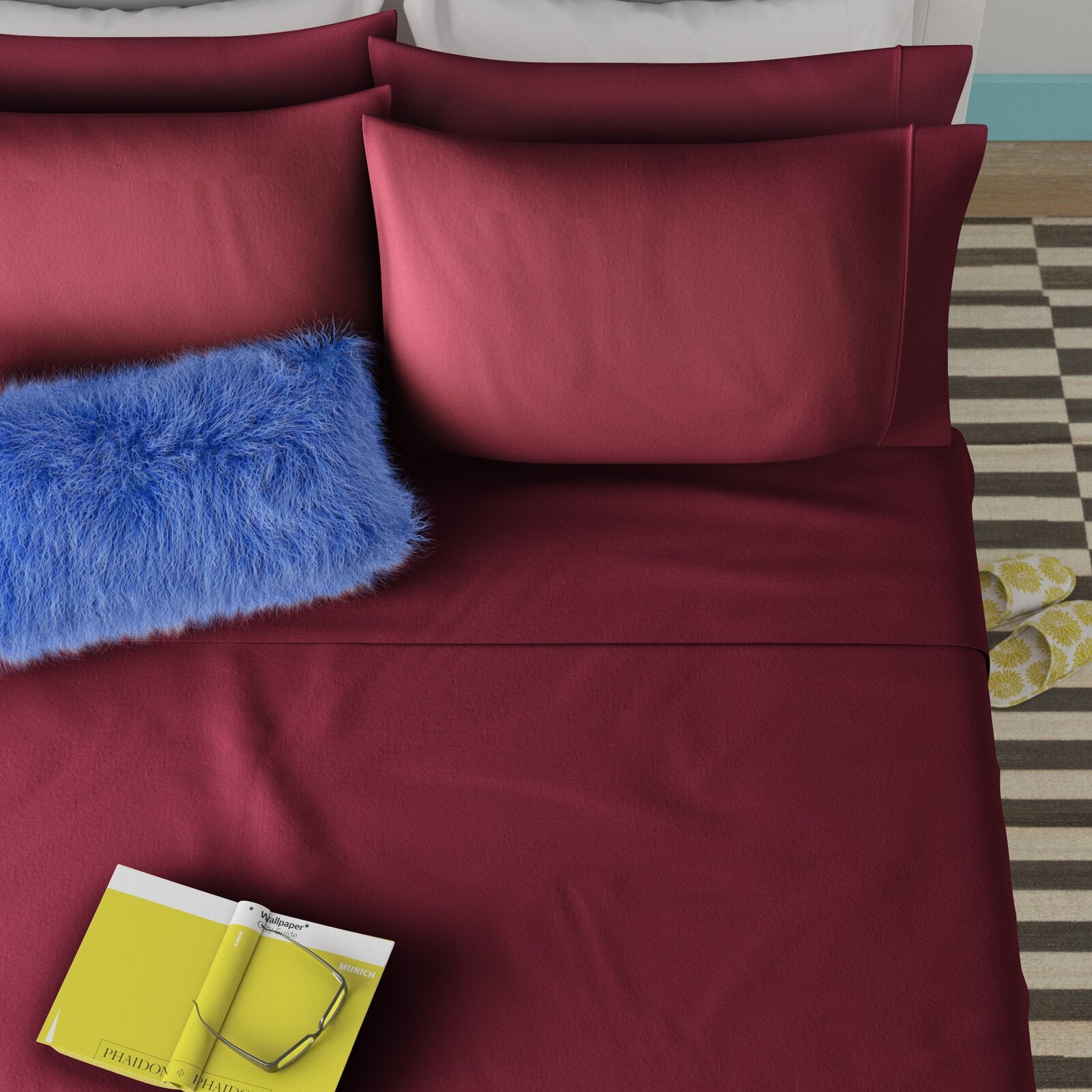 Burgundy Wayfair Basics® Sheet Set - QUEEN TJ248