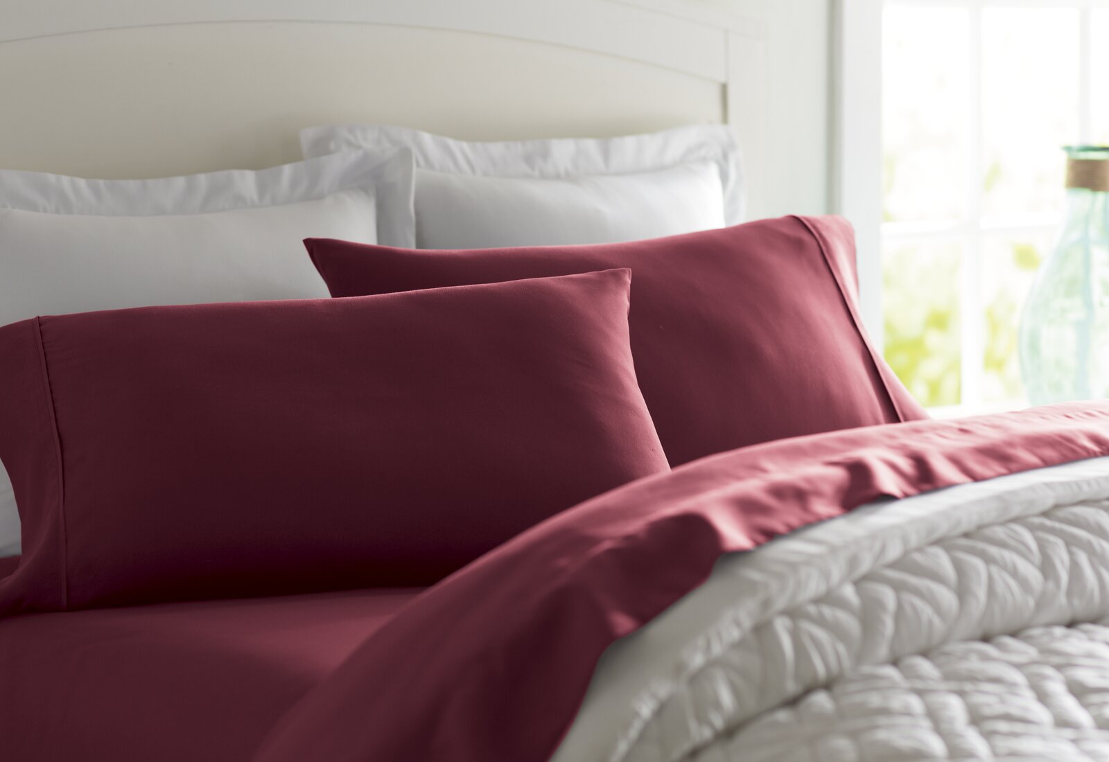 Burgundy Wayfair Basics® Sheet Set - QUEEN TJ248
