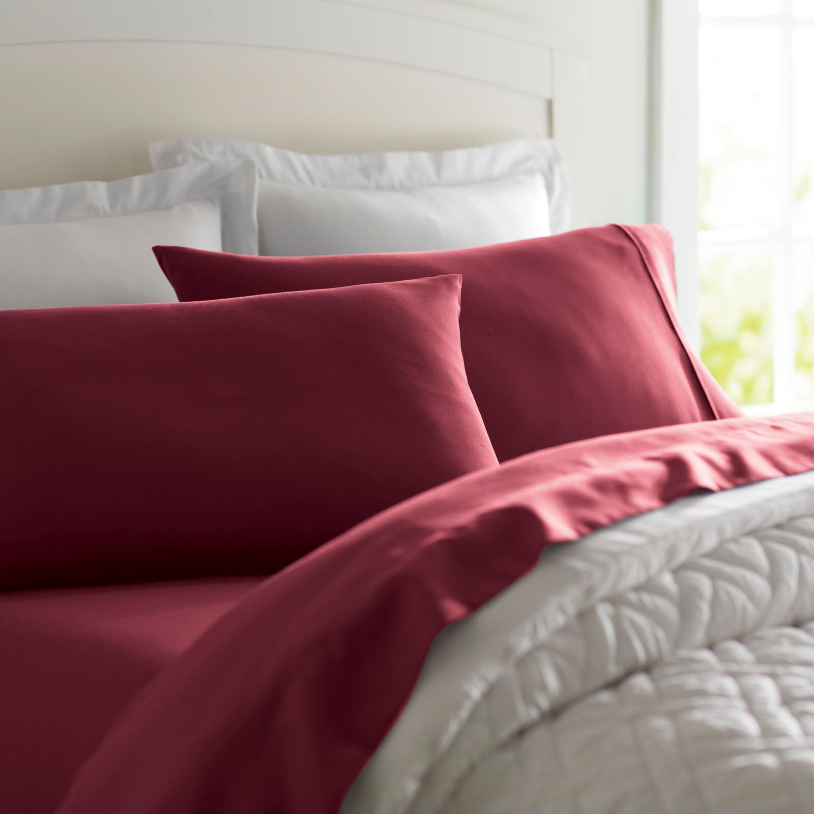 Burgundy Wayfair Basics® Sheet Set - QUEEN TJ248