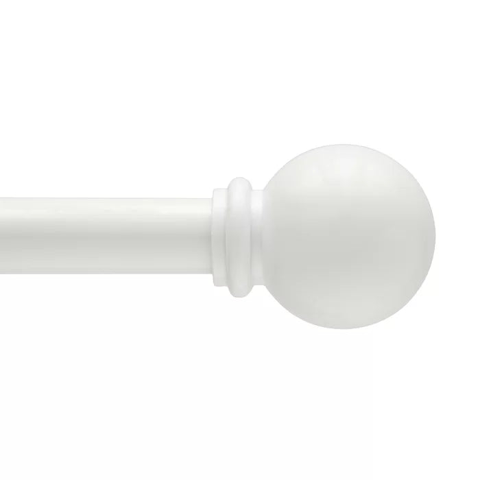 48" - 86" Adjustable 0.63" Single Curtain Rod