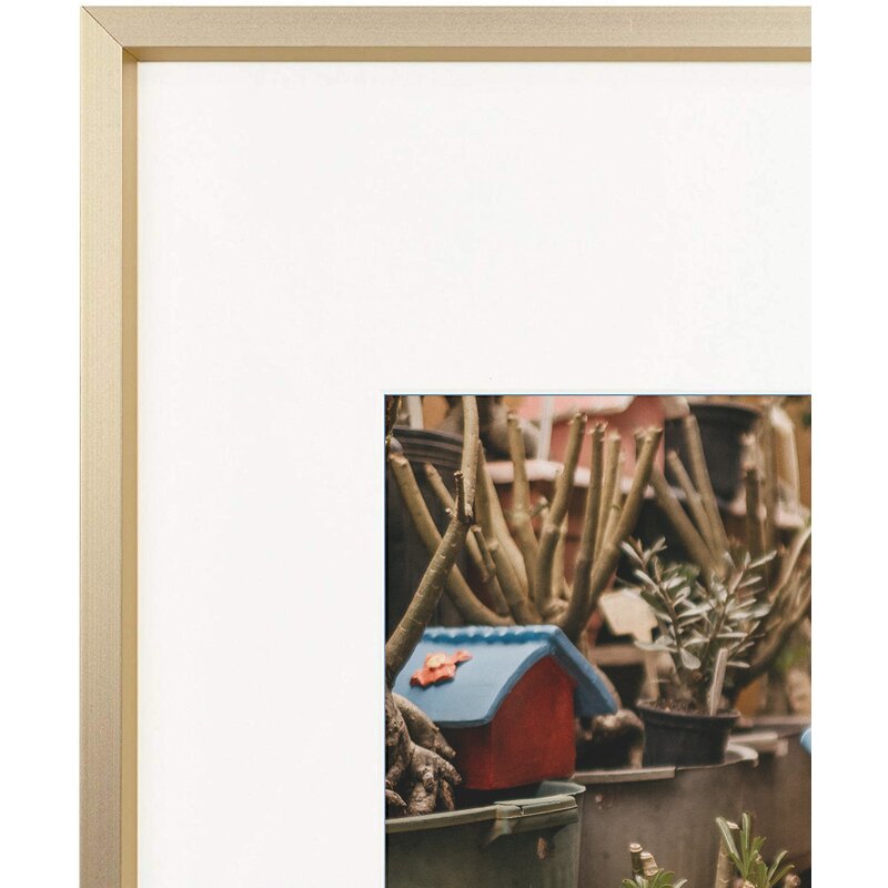 16" x 20" Gold Wayfair Basics® Aluminum Thin-Border Design Picture Frame VB108
