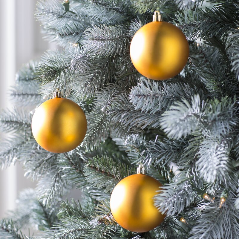 2.75" H x 2.75" W x 2.75" D Antique Gold Wayfair Basics® Ball Ornament (Set of 12)