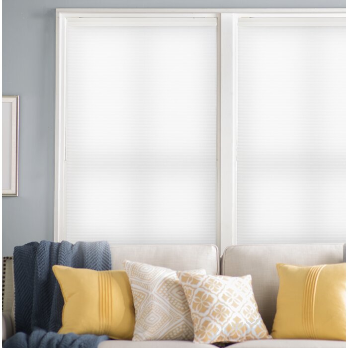 47" W x 64" L White Top-Down Bottom-Up Semi-Sheer Cellular Shade