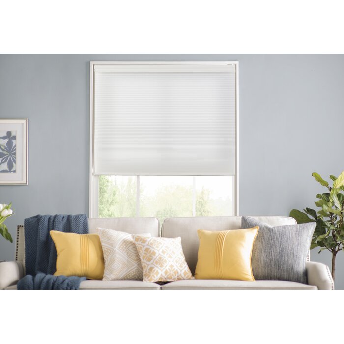 47" W x 64" L White Top-Down Bottom-Up Semi-Sheer Cellular Shade