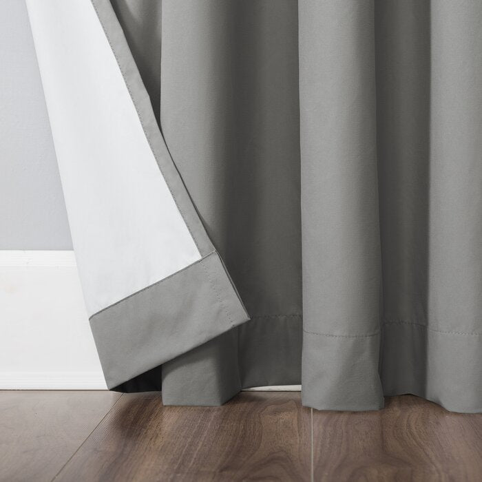 40" W x 96" L Solid Blackout Thermal Backstab Curtain Panel, (Set of 3)