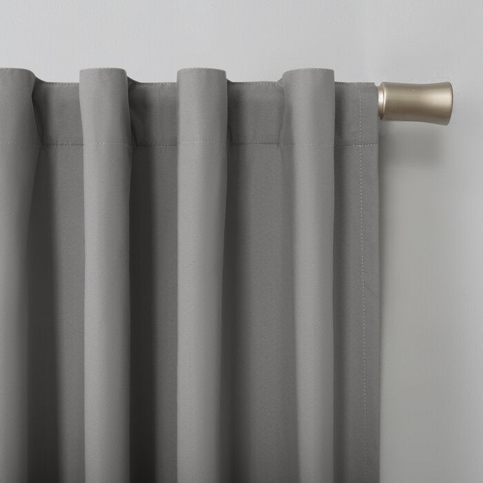 40" W x 96" L Solid Blackout Thermal Backstab Curtain Panel, (Set of 3)