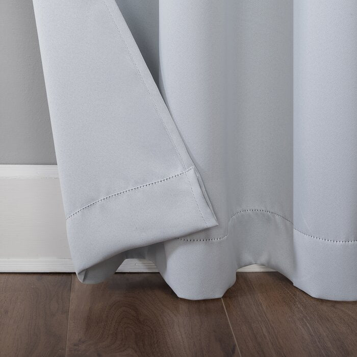 40" W x 84" L Solid Blackout Thermal Rod Pocket Curtain Panel, Set of 2