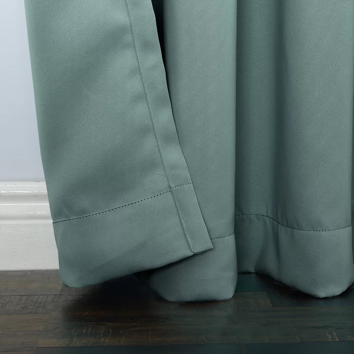 40" W x 95" L Solid Blackout Thermal Rod Pocket Curtain Panel, (Set of 2)