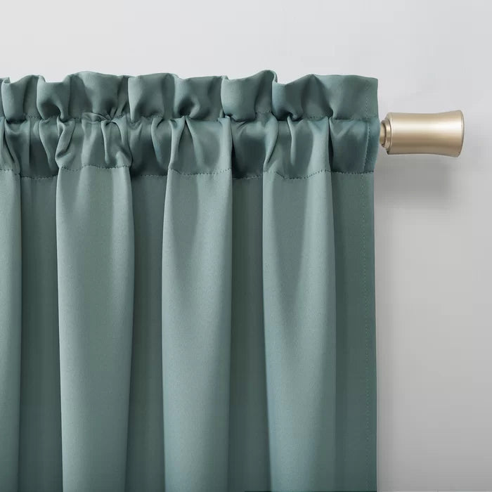 40" W x 95" L Solid Blackout Thermal Rod Pocket Curtain Panel, (Set of 2)