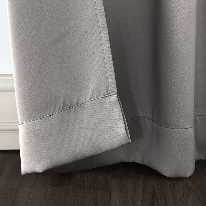40"W x 84"L Solid Blackout Thermal Rod Pocket Curtain Panel, Set of 2