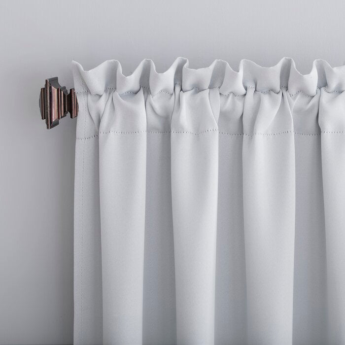 40" W x 84" L Solid Blackout Thermal Rod Pocket Curtain Panel, Set of 2