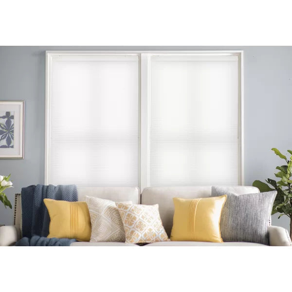 White Wayfair Basics® Top-Down Bottom-Up Semi-Sheer Cellular Shade 34" x 64