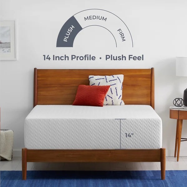 Wayfair Sleep™ 14" Plush Gel Memory Foam Mattress queen