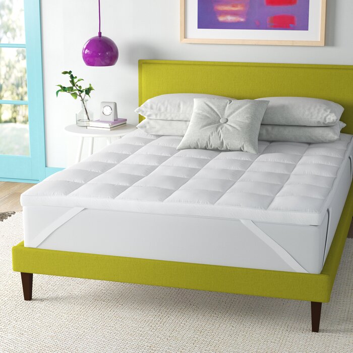 White Wayfair Sleep 3" Down Alternative Queen Sized Mattress Topper QL261