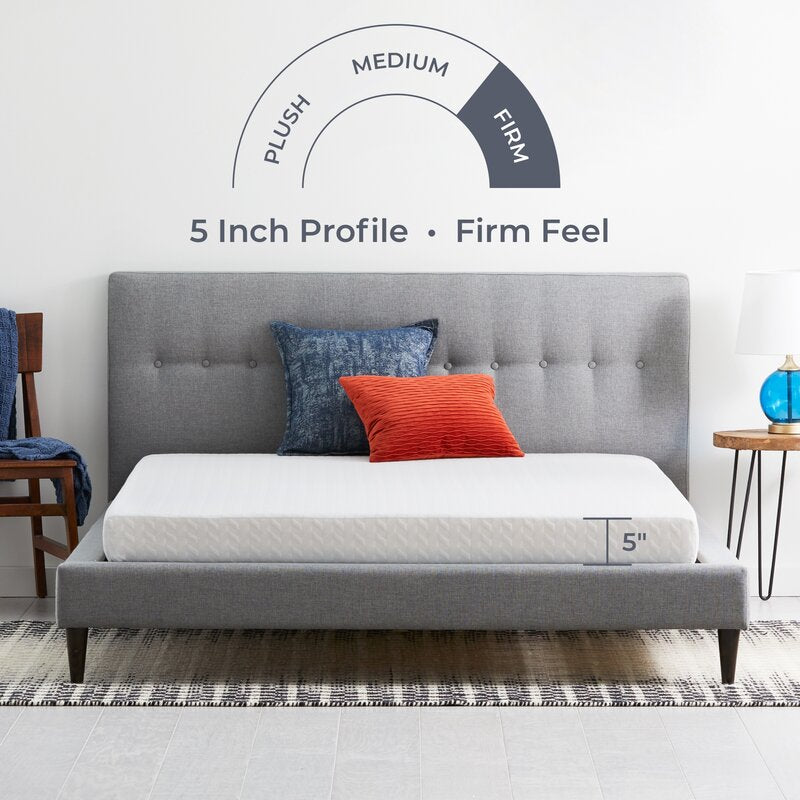 5" Firm Gel Memory Foam Mattress, Full