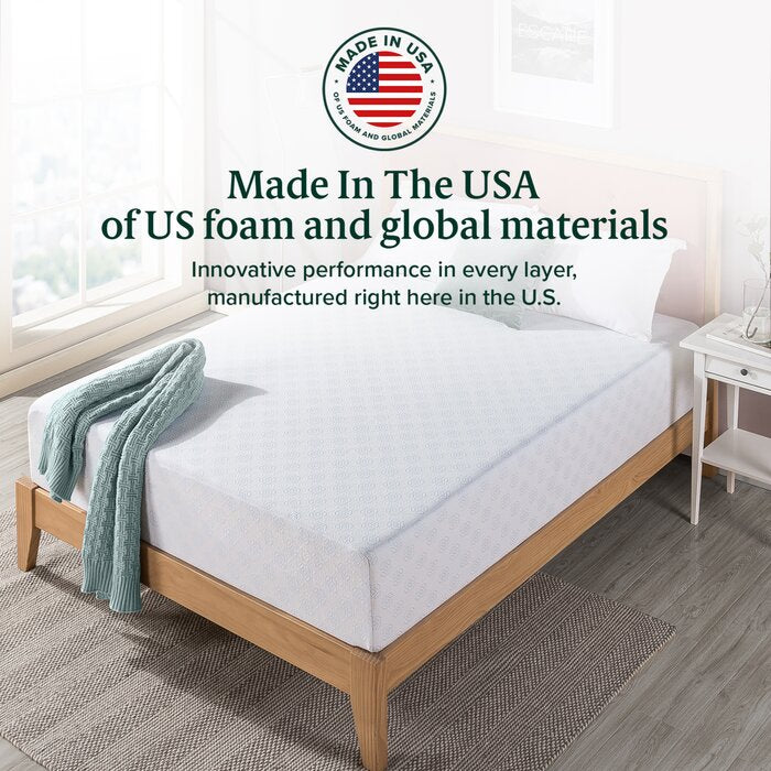 12" Medium Cooling Gel Memory Foam Mattress, Queen