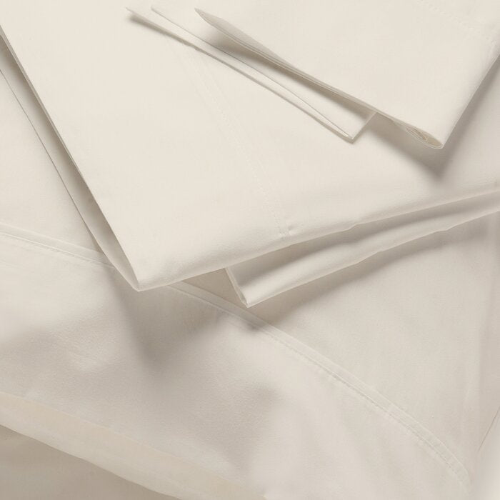 300 Thread Count 100% Organic Cotton Percale Sheet Set, Queen