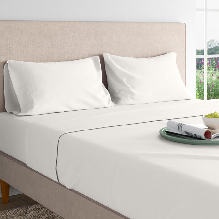 300 Thread Count 100% Organic Cotton Percale Sheet Set, Queen