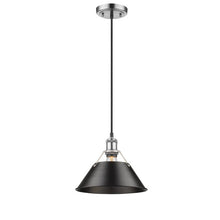Load image into Gallery viewer, Weatherford 1 - Light Single Cone Pendant, Pewter with Black Shade (#8)
