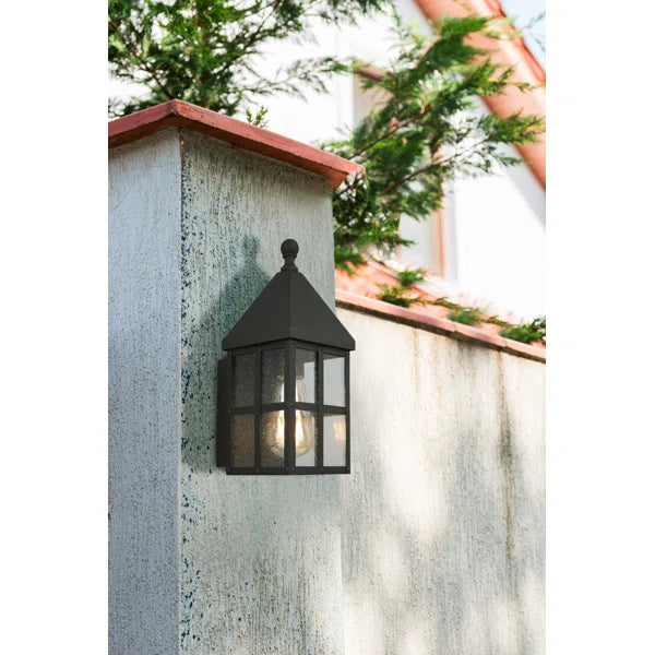 14 Inches Weathersby Seeded Glass Outdoor Wall Lantern