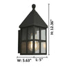 14 Inches Weathersby Seeded Glass Outdoor Wall Lantern