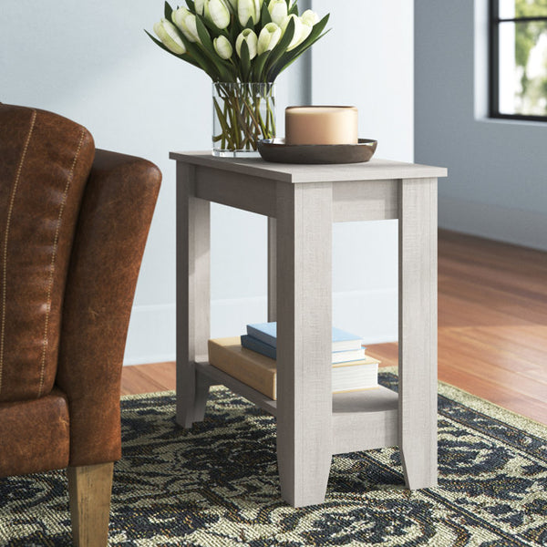 Dusty Gray Oak Weddel Basilico End Table with Storage – Salvage