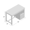 White Weldon Computer Desk QL238