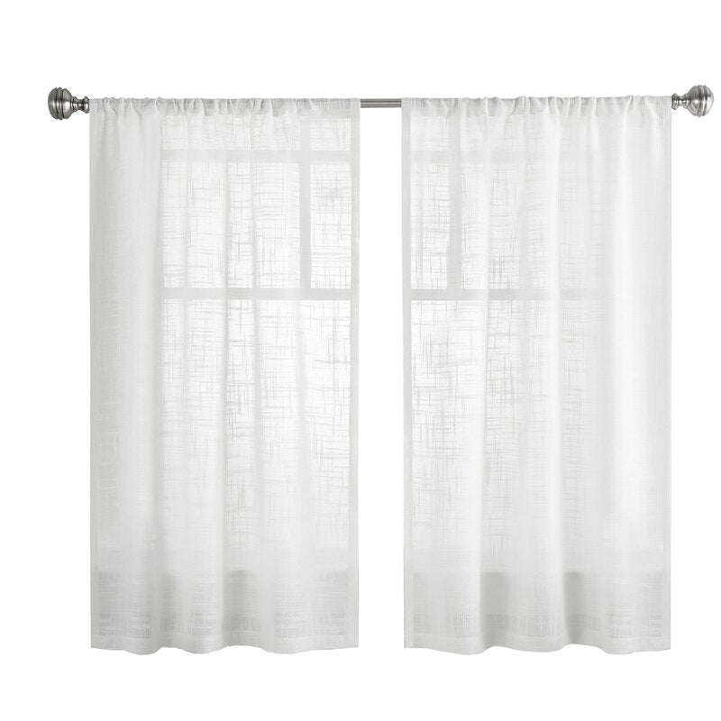 White Wemoorland Window Cafe Curtain (Set of 4)