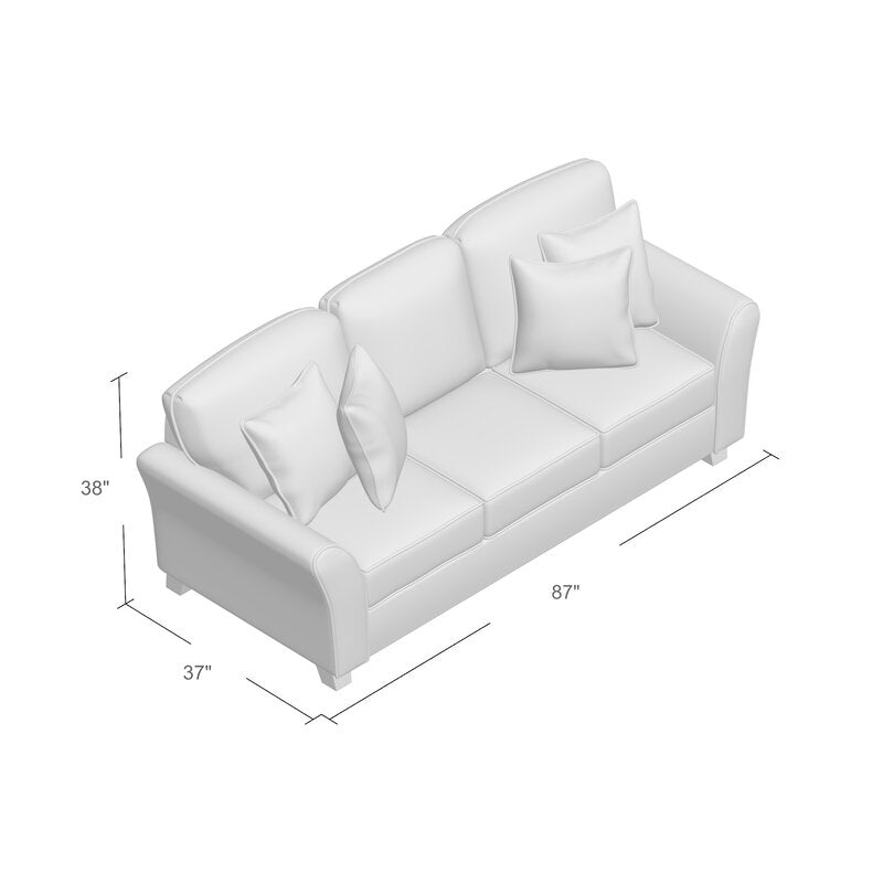 Westbrook 87" Round Arms Sofa