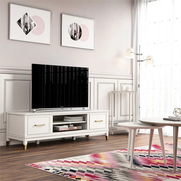 White Westerleigh TV Stand for TVs up to 65"