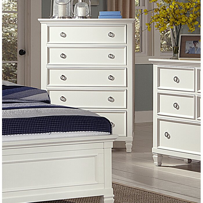 Westhampton 5 Drawer Chest, White TTR393