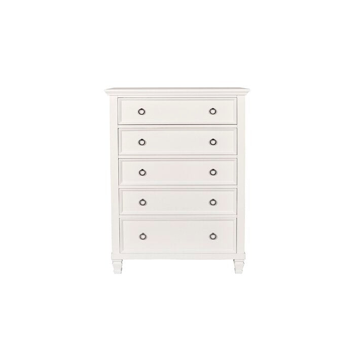 Westhampton 5 Drawer Chest, White TTR393