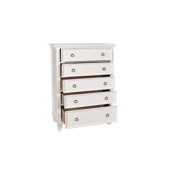 Westhampton 5 Drawer Chest, White TTR393