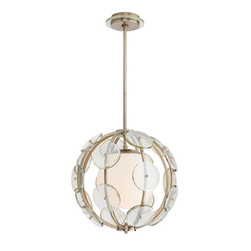 Westport 1 - Light Single Globe Pendant with Crystal Accents VB439