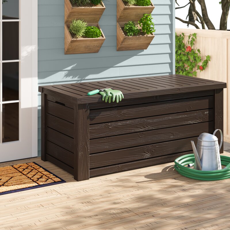 150 Gallon Resin deck box Dr315