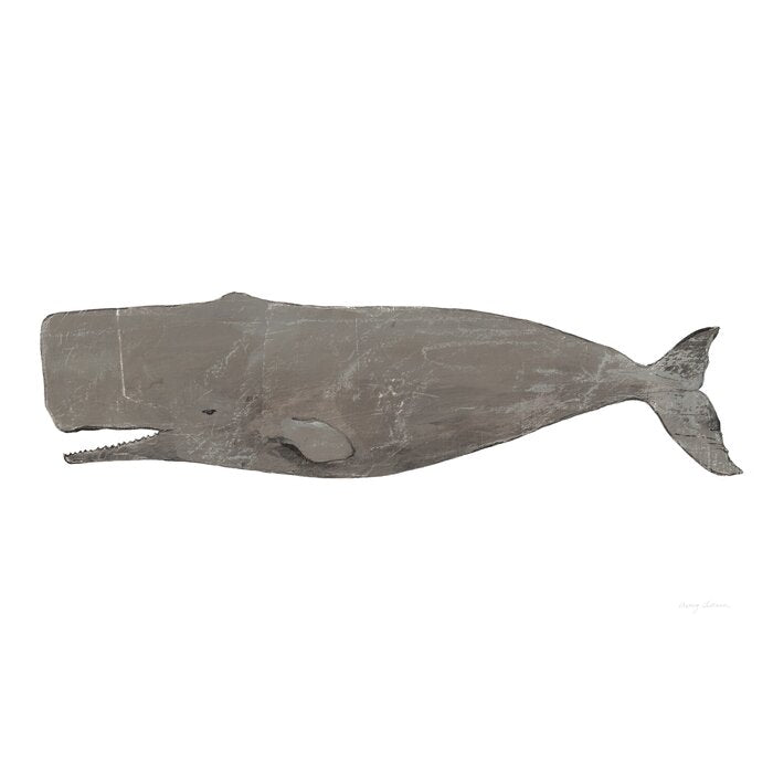 24" H x 36" W x 1.25" D Whale by Avery Tillmon - Wrapped Canvas Graphic Art