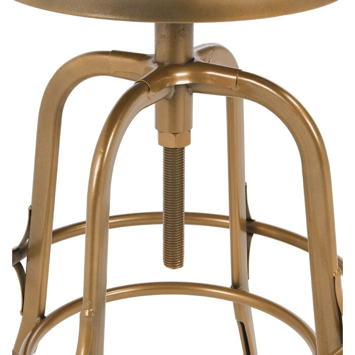 Bronze Solid Wood Adjustable Height Side Table/Stool