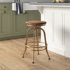 Bronze Solid Wood Adjustable Height Side Table/Stool