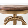 Bronze Solid Wood Adjustable Height Side Table/Stool