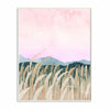 'Wheat Field Dawn Pink Green Watercolor' by Grace Popp - Painting Print SHS141