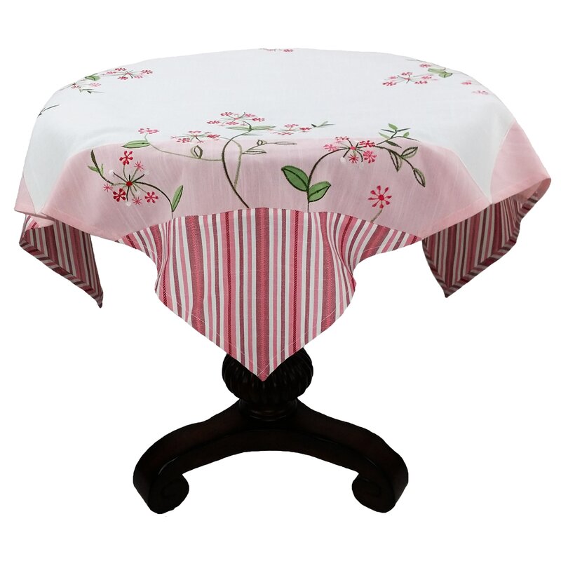 36" L x 36" W Whimsy Embroidered Pattern Table Topper, LC349