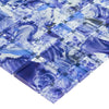 Modular Translucent Random Sized Glass Mosaic Tile in Glossy Blue/White K7171 (25 boxes)
