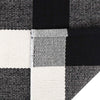 Azimut Plaid Hand Braided Cotton Black/White Area Rug AS133