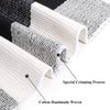 Azimut Plaid Hand Braided Cotton Black/White Area Rug AS133